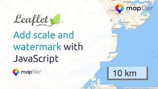 Leaflet Tutorial 6 Add scale and watermark [upl. by Ardnauqal]