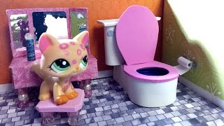 How to Make an LPS Bathroom Toilet  Doll DIY [upl. by Dleifyar]