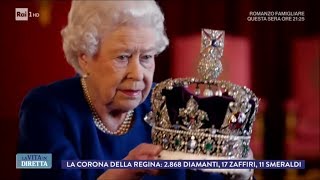 Regina Elisabetta quotLa corona è così pesante da spezzare il colloquot  La Vita in Diretta 16012018 [upl. by Cormier]