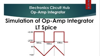 LT Spice  OpAmp Integrator Simulation  Opamp Integrator Design amp Simulation  LT Spice [upl. by Telford]