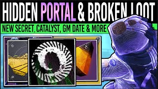 Destiny 2 CALENDAR UPDATES amp HIDDEN PORTAL Broken WEAPON Act 2 Perks Secret Drop GM Date amp More [upl. by Yleoj]