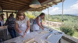 Cooking Class and Lunch at Tuscan Farmhouse with Market Tour [upl. by Ettedranreb770]