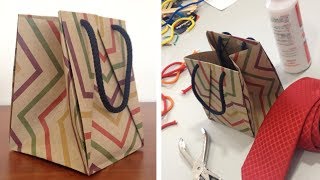 DIY Bolsa de Papel para Regalo craft  Fácil y rápido [upl. by Enicar]