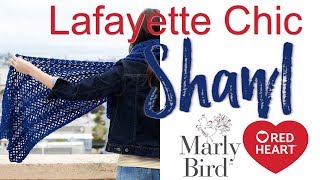 Beginner Crochet Lace Made Easy Lafayette Chic Shawl Right Handed [upl. by Misa533]