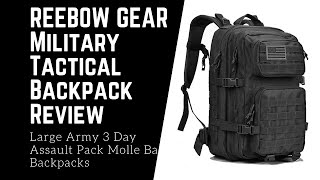 REEBOW GEAR Military Tactical Backpack Large Army 3 Day Assault Pack Molle Bag Backpacks Review [upl. by Bibah]