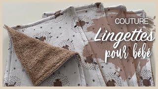 TUTO COUTURE  Lingettes pour bébé idée cadeau de naissance [upl. by Emmit]