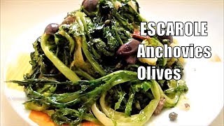 Stuffed ESCAROLE recipe Anchovies Olives Italian Food [upl. by Iviv]