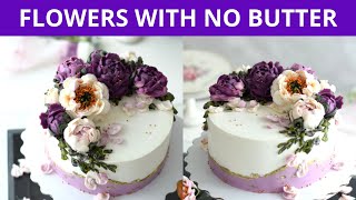 Edible peonies for your cake Without any butter [upl. by Aerbma]