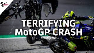 Terrifying MotoGP™ crash from every angle  AustrianGP 2020 [upl. by Electra]