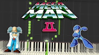 Megaman 2 Dr Wilys Stage 1 Theme Piano Tutorial Synthesia [upl. by Sedda589]