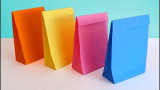 Como hacer BOLSAS de PAPEL para regalo SUPER FACIL [upl. by Yhotmit]