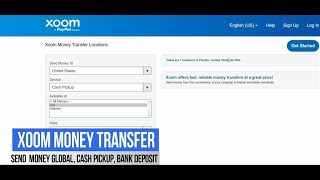 XOOM MONEY TRANSFER SEND MONEY GLOBAL ONLINECASH PICKUP BANK DEPOSITSEND TO USA RIA OR WALMART [upl. by Soph923]