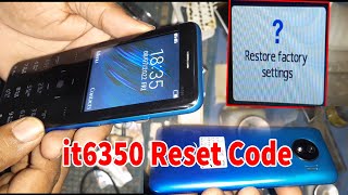 itel it6350 Reset Code  How To Unlock Password code Factory Reset code it5063  Incorrect Password [upl. by Lindsley]