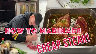 How to Marinade Cheap Steak  The College Cooking Show [upl. by Poulter]