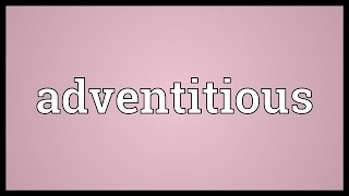 Adventitious Meaning [upl. by Refinej416]