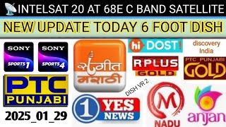 Intelsat 20  685E Dish Setting On 5 Feet  C Band satellite update  new channel add Sony Network [upl. by Modestia262]