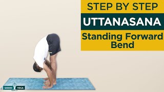 Uttanasana Standing Forward Bend Pose Benefits by Yogi Sandeep  Siddhi Yoga [upl. by Marvel]