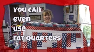 Make a 3 Yard Quilt using Fat Quarters and the Rickrack Pattern [upl. by Jovia5]