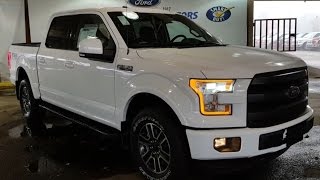 2017 White Ford F150 4X4 SuperCrew Lariat FX4 Sport Review  PG Motors [upl. by Fatimah]