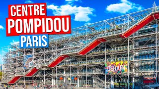 CENTRE POMPIDOU in Paris France  BEAUBOURG Museum Architecture Escalator Stravinsky Fountain [upl. by Lasko]