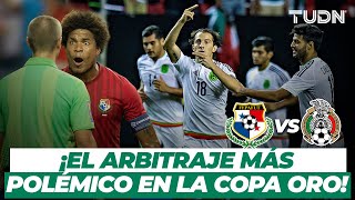 Panamá vs México  ¡Arbitraje POLÉMICO y Panamá quiso abandonar la cancha  Copa Oro 2015  TUDN [upl. by Ynnavoj]