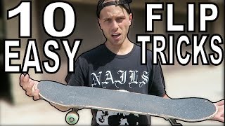 10 EASY FLIP TRICKS FOR BEGINNERS [upl. by Lesly]