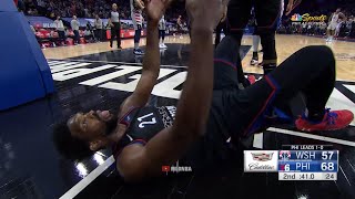 Joel Embiid leaving the announcers speechless with that celebration😃 [upl. by Mariandi]