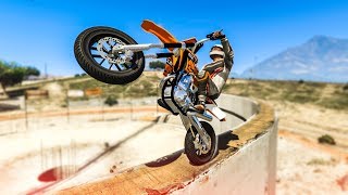 INSANE quotREAL LIFEquot MOTORBIKE STUNTS  GTA 5 Stunt Mod [upl. by Nagaem839]