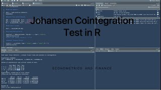 Johansen Cointegration Test in R [upl. by Rollecnahc]