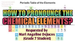 HOW TO PRONOUNCE THE 118 ELEMENTS IN PERIODIC TABLE  Teacher Maureen [upl. by Ika751]