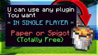 How To Add Plugins To Your Minecraft Single Player World  Totally Free  2021 [upl. by Valentine]