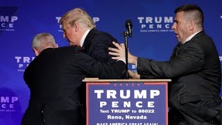 Donald Trump rushed off stage during rally in Nevada [upl. by Turro]