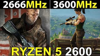 2666MHz vs 3600MHz RAM Test in 8 Games  Ryzen 5 2600 [upl. by Niamart739]