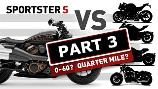 Sportster S vs DIAVEL FortyEight Rocket 3 and S 1000 R [upl. by Joya]