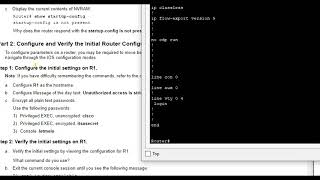 Packet Tracer 1014  Configure Initial Router Settings [upl. by Leod]