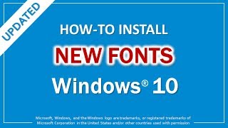 How to Install Fonts in Windows 10 Updated [upl. by Leugar]