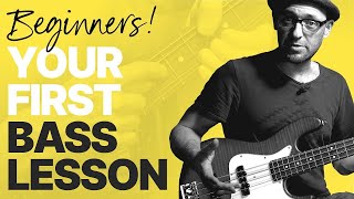 Beginner Bass Lesson Your Very First Steps [upl. by Martz]