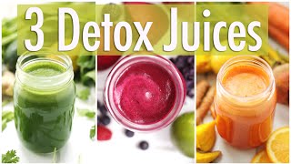 3 Detox Juice Recipes for Healthy Skin amp Digestion [upl. by Liddle]