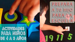 PREPÁRALO PARA LA ESCUELA  ACTIVIDADES PARA NIÑOS DE 4 A 5 AÑOS [upl. by Anniala]