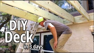 How to Build a deck DIY Style in 3 days Step by step Beginners guide [upl. by Kaiser]