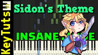 Sidon’s Theme from Breath of the Wild  Insane Mode Piano Tutorial Synthesia [upl. by Dorothi]