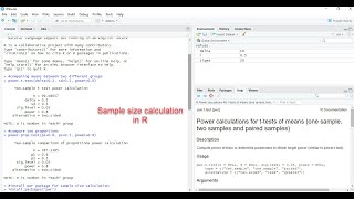 Sample Size Calculation using R [upl. by Ettenahs]