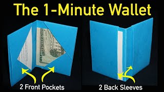 The Easy 1Minute Wallet Easiest Paper WalletCardHolder [upl. by Warder]