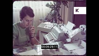 Women Working in a 1970s Office Secretaries HD from 16mm [upl. by Dwain]