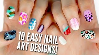 10 Easy Nail Art Designs for Beginners The Ultimate Guide [upl. by Ahsiekam]