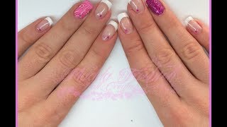 Semipermanente  french bianco classico e nail art  Maddafashion [upl. by Sixele]