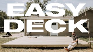 The EASIEST DIY Ground Level Deck Build [upl. by Recnal2]