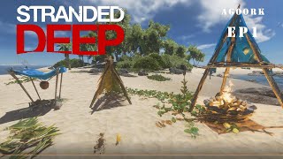 Stranded Deep Tutorial EP1  Starter island set up [upl. by Stanton276]