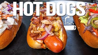 3 RIDICULOUSLY DELICIOUS HOT DOG RECIPES  SAM THE COOKING GUY [upl. by Hayward]