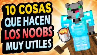 ✅ 10 Cosas de Noobs ÚTILES en Minecraft 4 [upl. by Kathie]